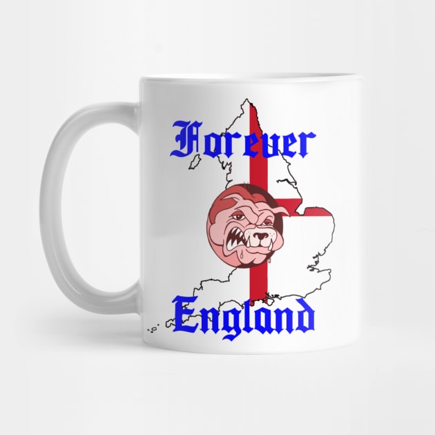 Forever England Tee shirt design football rugby by Mightyfineart